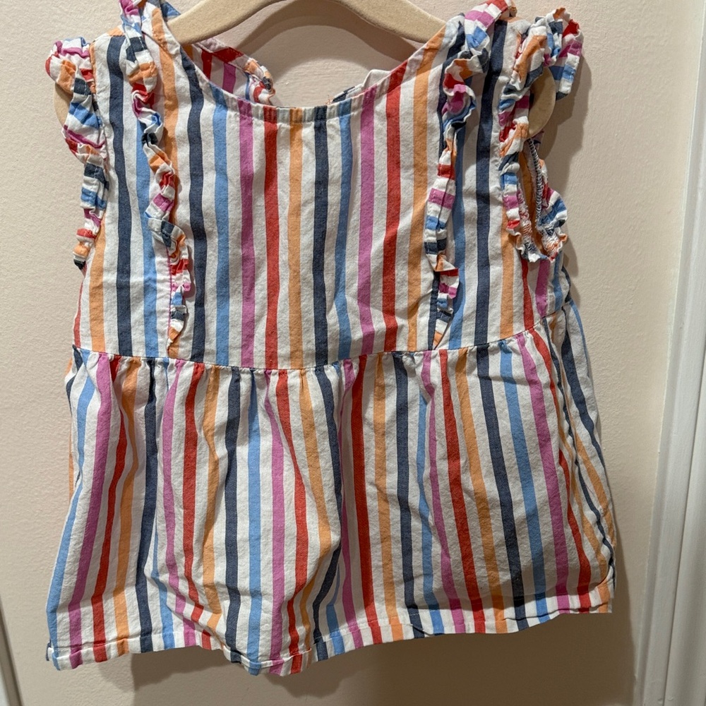 Striped cotton buttontoddler top